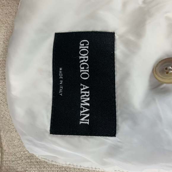 GIORGIO ARMANI Off White Woven Viscose Blend Sport Coat - Picture 7 of 7